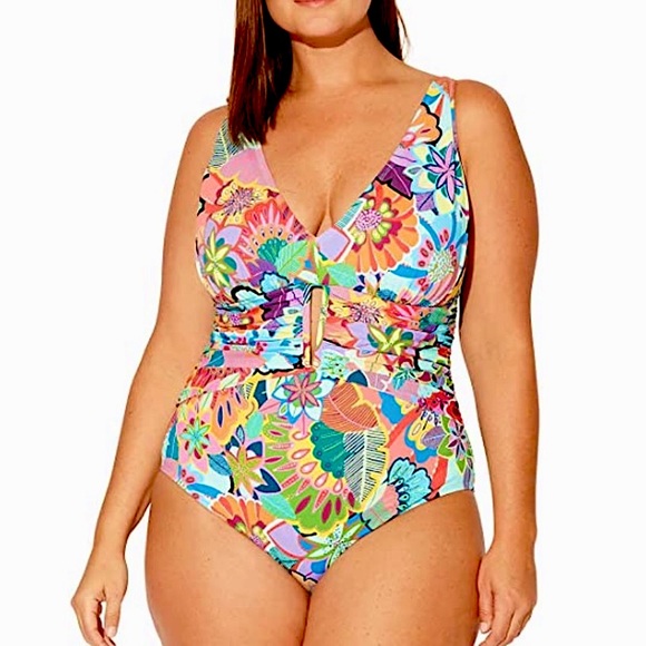 NWOT Bleu Rod Beattie Make It Pop One Piece - Picture 2 of 15